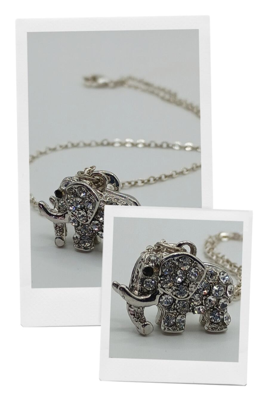 Sweet Sparkling Elephant Necklace